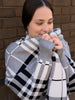 Plaid Sleeved Shawl