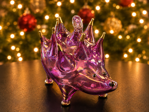 Hedgehog Ornament Purple