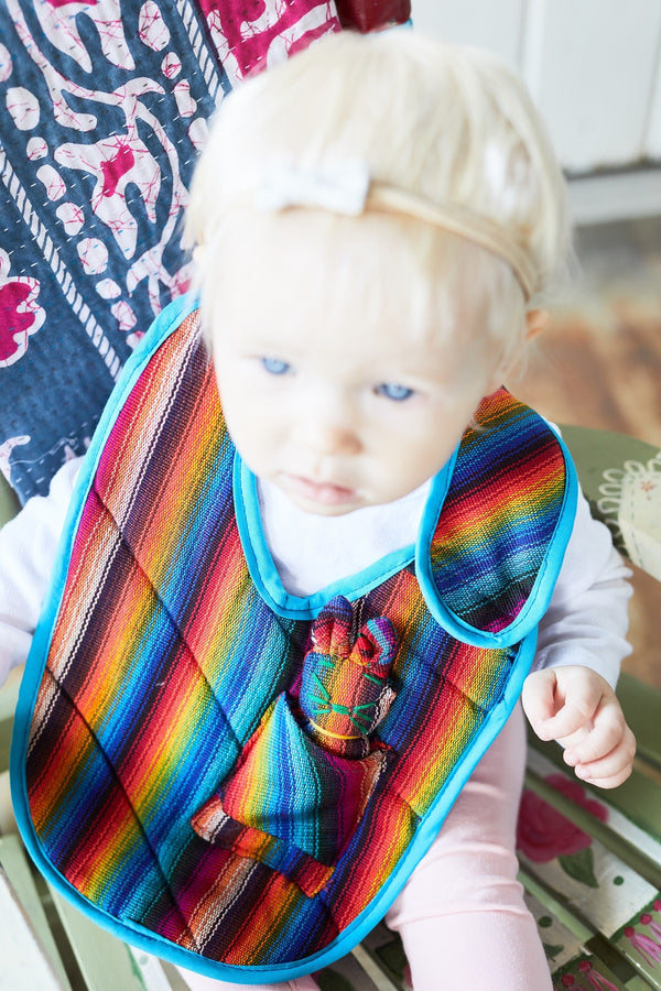 Guatemalan Bib with Doll - Children's Collection - WAR Chest Boutique