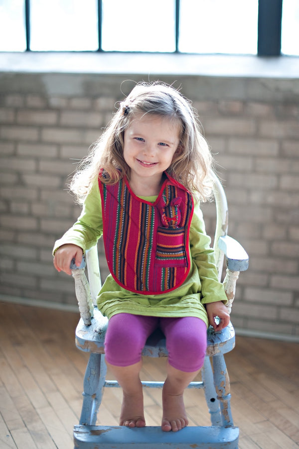 Guatemalan Bib with Doll - Children's Collection - WAR Chest Boutique