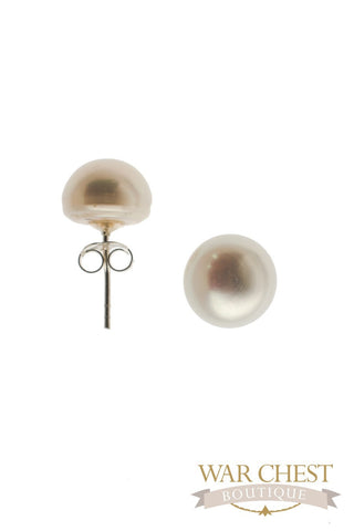 Pearl Large Earrings White