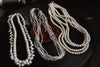White Seed Bead Glam Necklace