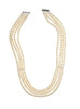 Four Strand Stayed White Pearl Necklace