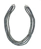 Four Strand Stayed Black Pearl Necklace