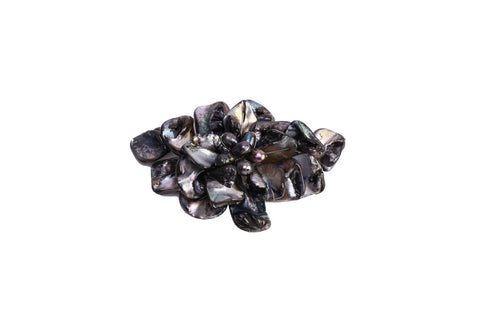 Large Shell Brooch in Black for Women - Accessories - WAR Chest Boutique