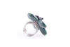 Azurite Malachite Flower Ring