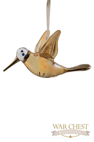 Glass Hummingbird Yellow - Ornaments - WAR Chest Boutique