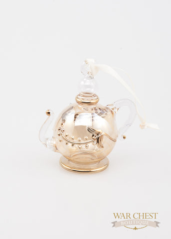 Glass Teapot Ornament Yellow - Ornaments - WAR Chest Boutique