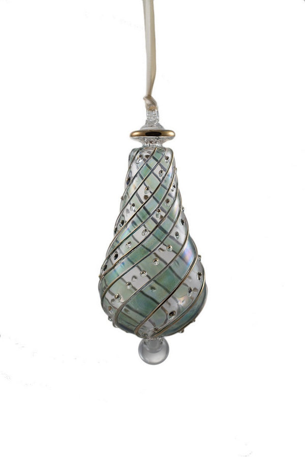 Beribboned Pear Ornament Green - Ornaments - WAR Chest Boutique