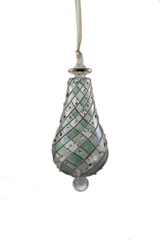 Beribboned Pear Ornament Green - Ornaments - WAR Chest Boutique