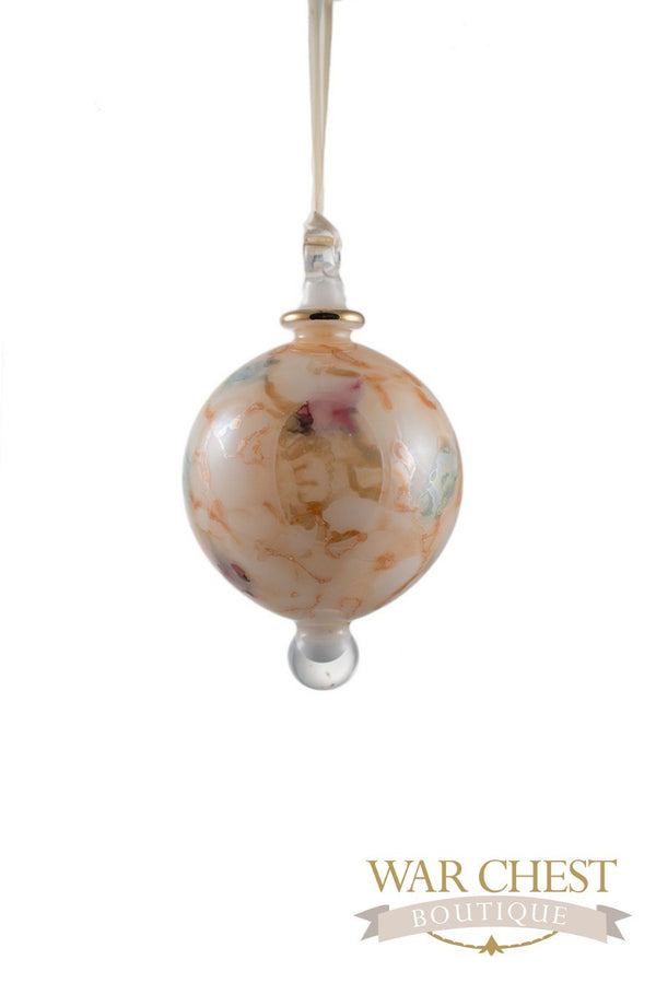 Painted Ball Glass Ornament Yellow - Ornaments - WAR Chest Boutique