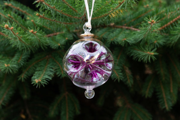 Spray Flower Ornament Purple