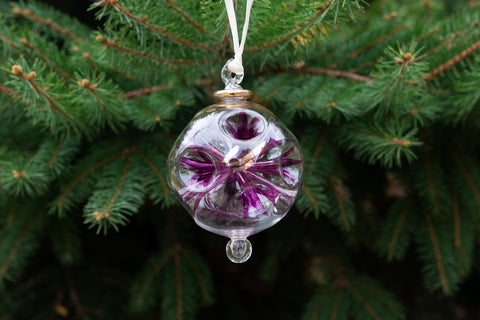 Spray Flower Ornament Purple