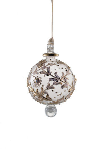 Gold Design Ball Ornament Clear