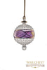 Center Band Ball Glass Ornament Purple - Ornaments - WAR Chest Boutique