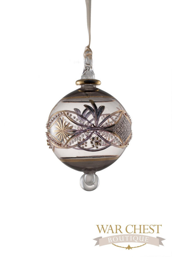 Round Raise Dot Glass Ornament Smokey - Ornaments - WAR Chest Boutique