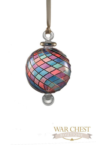 Beribboned Glass Ornament Multi - Ornaments - WAR Chest Boutique