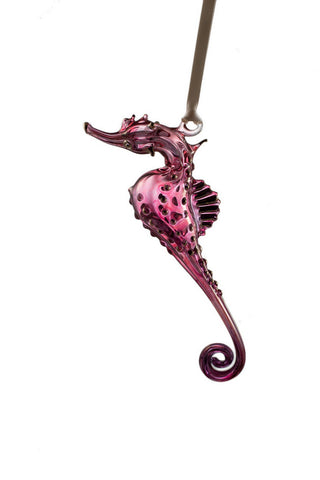 Glass Seahorse Ornament - Ornaments - WAR Chest Boutique