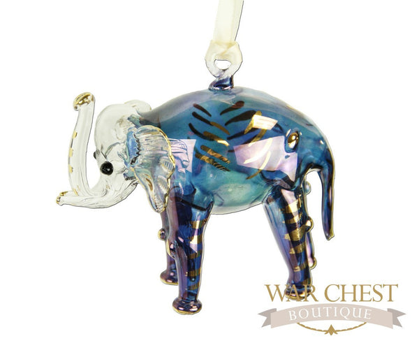 Elephant Ornament Blue - Ornaments - WAR chest Boutiuqe