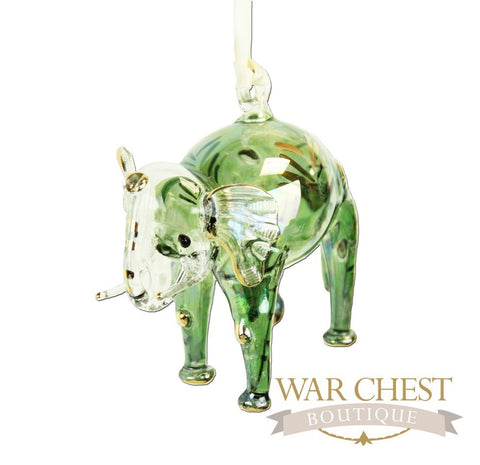 Elephant Ornament Green - Ornaments - WAR Chest Boutique