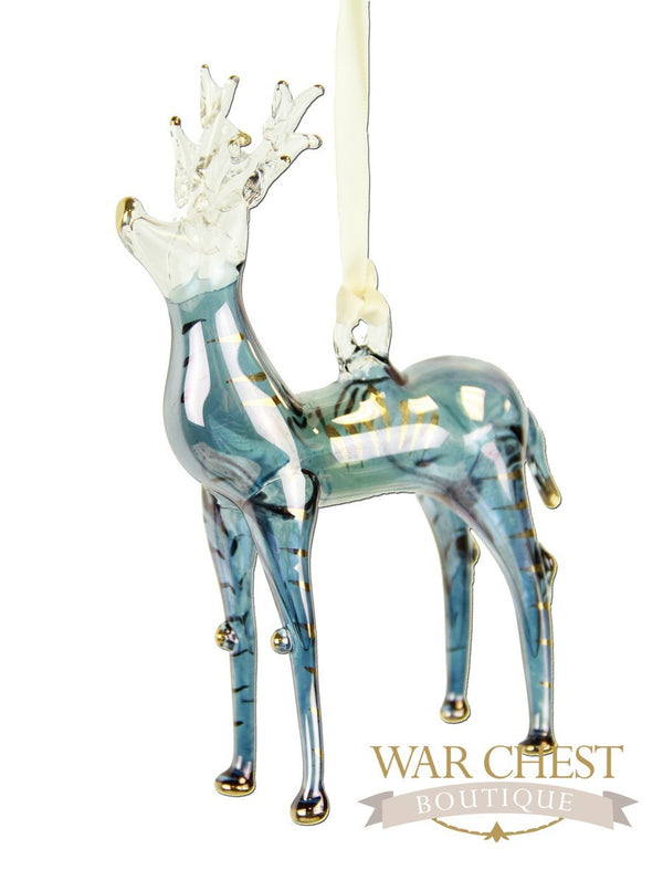 Reindeer Ornament Blue - Ornaments - WAR Chest Boutique