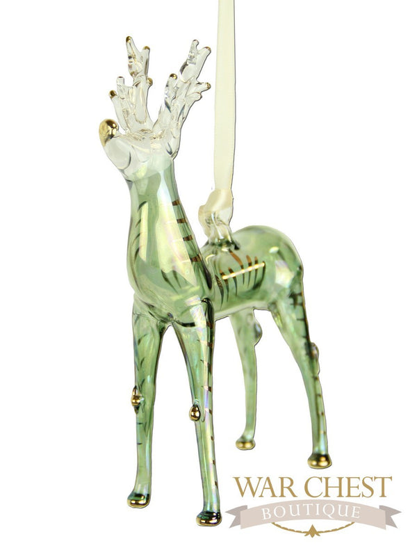 Reindeer Ornament Green - Ornaments - WAR Chest Boutique