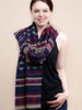 Black & Wine Namita Wool Shawl