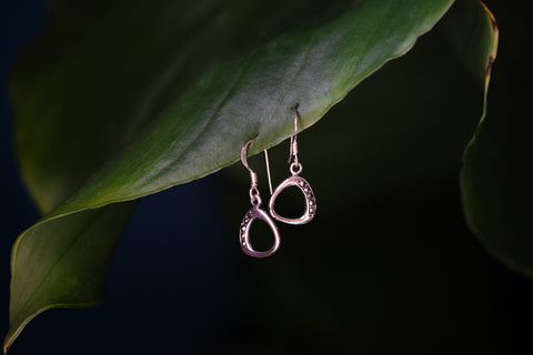 Open Circle Marcasite Earrings