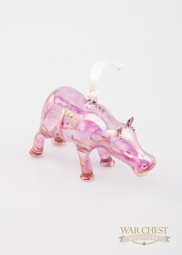 Hippo Ornament Purple - Ornaments - WAR Chest Boutique