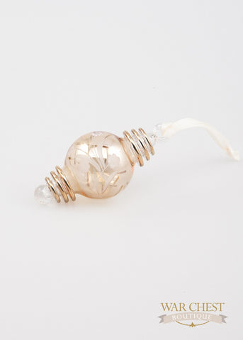 Cap Floral Ball Ornament Yellow - Ornaments - WAR Chest Boutique