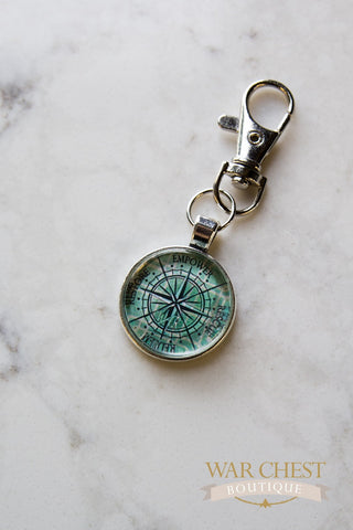 Compass Key Ring