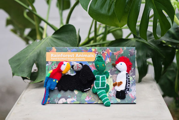 4 Finger Puppet Set Rainforest