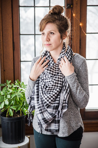 Gingham Scarf for Women - Accessories - WAR Chest Boutique