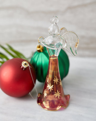 Simple Angel Ornament Red - Ornaments - WAR Chest Boutique