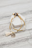 Double White Howlite Tassel Bracelet
