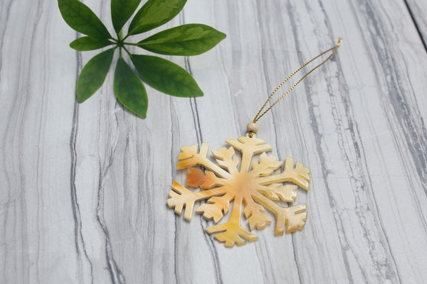 Cow Horn Snowflake Ornament - WAR Chest Boutique