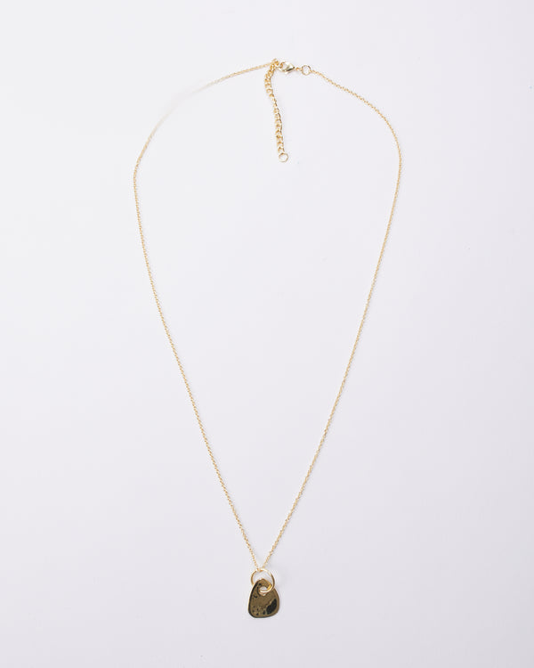 Soft Edge Triangle Gold Necklace