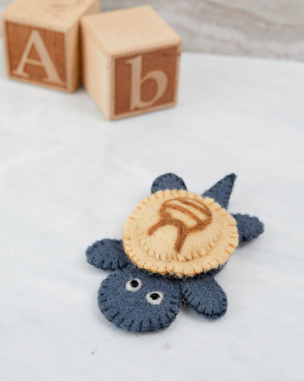 Gray Turtle Finger Puppet