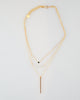 Gold Stone & Bar Drop Necklace for Women - WAR Chest Boutique