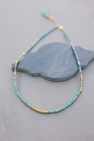 Teal Rondelle Necklace for Women - Jewelry - WAR Chest Boutique