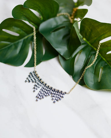 Gunmetal Starburst Necklace