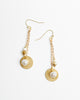 Gold Line Drop Cluster Earring