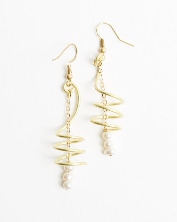 Twirly Pearly Earrings