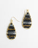 Black Beaded Teardrop Earrings for Women - WAR Chest Boutique