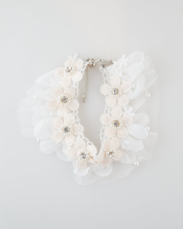 Pink Madonna Lace Pet Collar for Cats and Dogs - WAR Chest Boutique