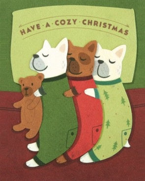 Cozy Dog Christmas Card - Stationary - WAR Chest Boutique