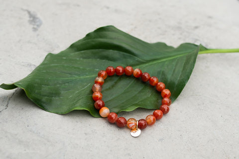 WAR Faceted stone stretch bracelet