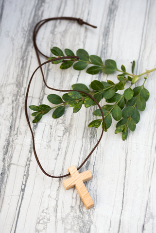 Oak Cross Necklace for Men and Women - Jewelry - WAR Chest Boutique