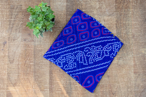 Cobalt Design Kerchief - Accessories - WAR Chest Boutique