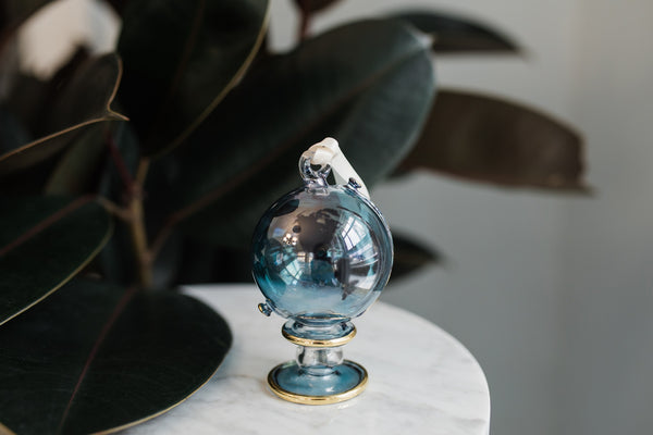 Blue & Black WAR Globe Ornament - Ornaments - WAR Chest Boutique